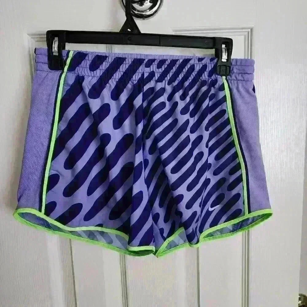 Nike Dri-Fit Running Shorts Women’s Medium Purple Lined Athletic Gym Activewear
